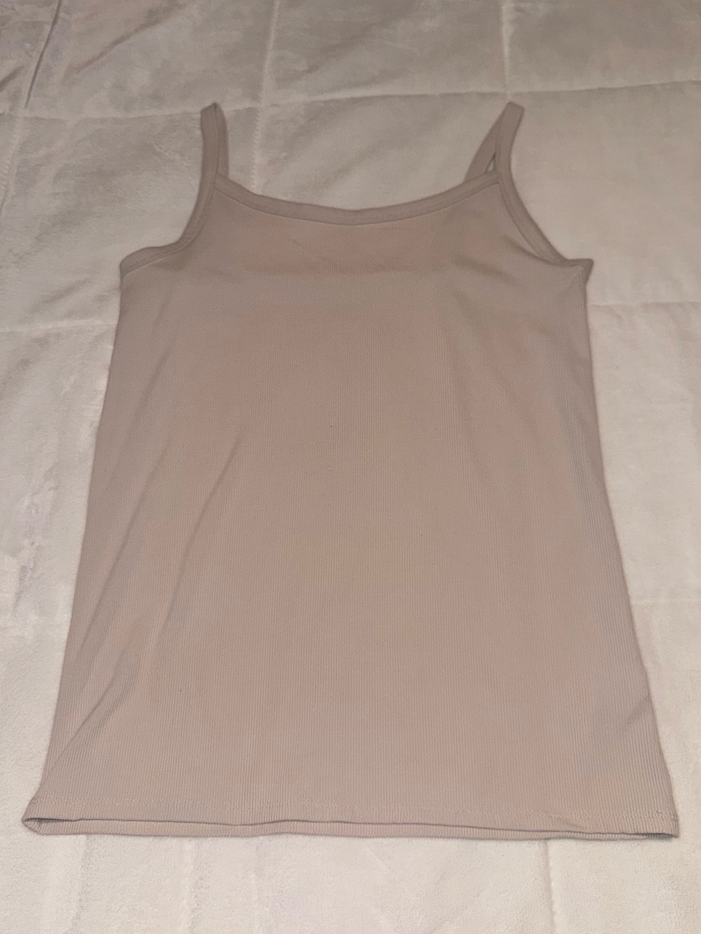 No Boundaries Nude Ribbed Cami Tank Top